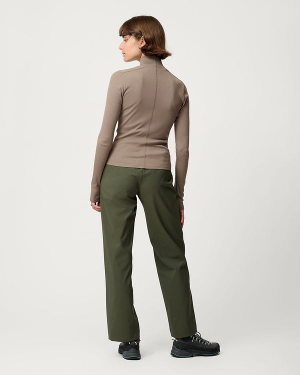 Ribbed Merino Turtleneck 01 - Morel