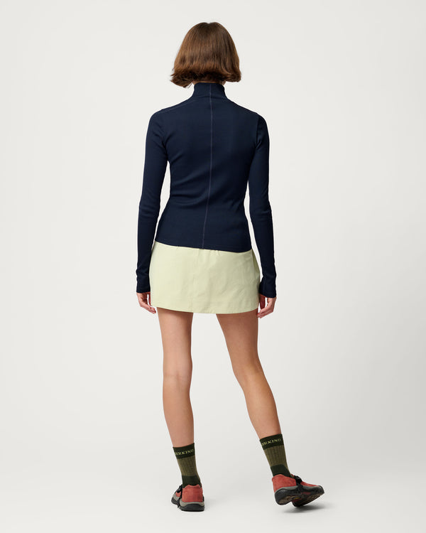 Ribbed Merino Turtleneck 02 - Woad