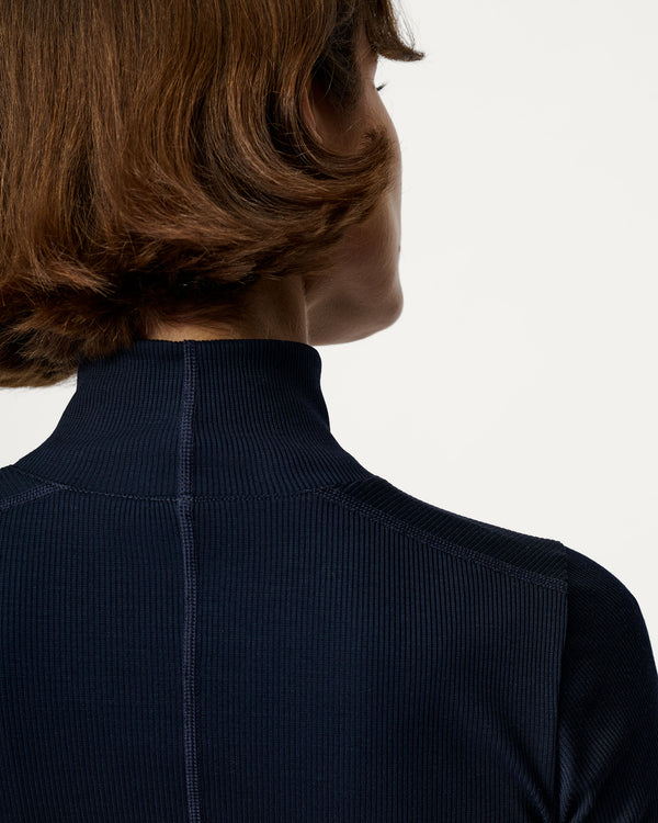 Ribbed Merino Turtleneck 02 - Woad