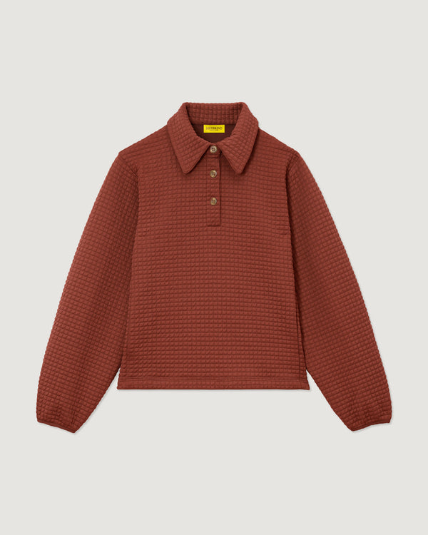 Midlayer 01 - Award-Winning Women’s Fleece Pullover - Redwood