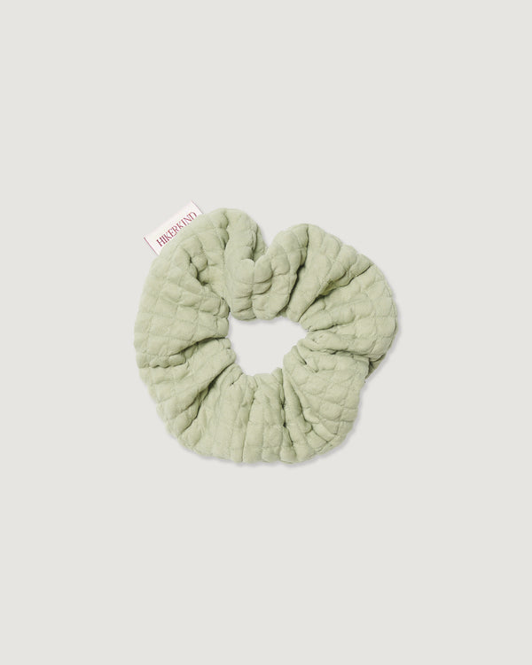 Scrap Scrunchie 01 - Upcycled Fabric Hair Tie - Lichen