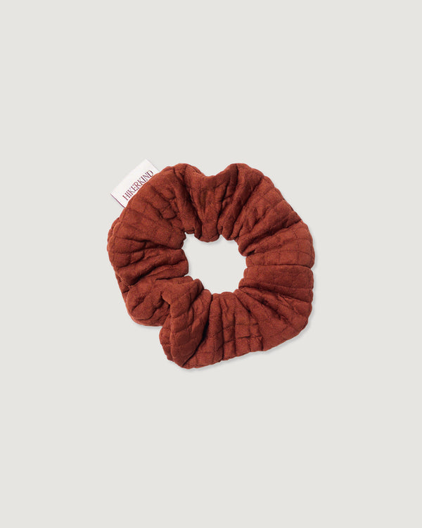 Scrap Scrunchie 01 - Upcycled Fabric Hair Tie - Redwood