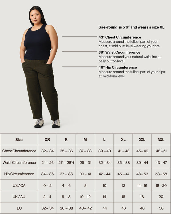 Ribbed Merino Tank 01 - Woad
