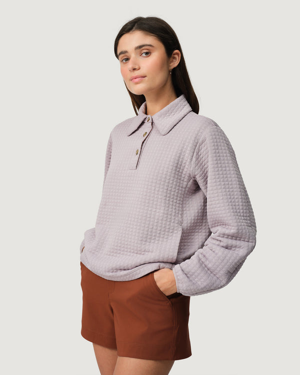 Midlayer 01 - Award-Winning Women’s Fleece Pullover - Pallida