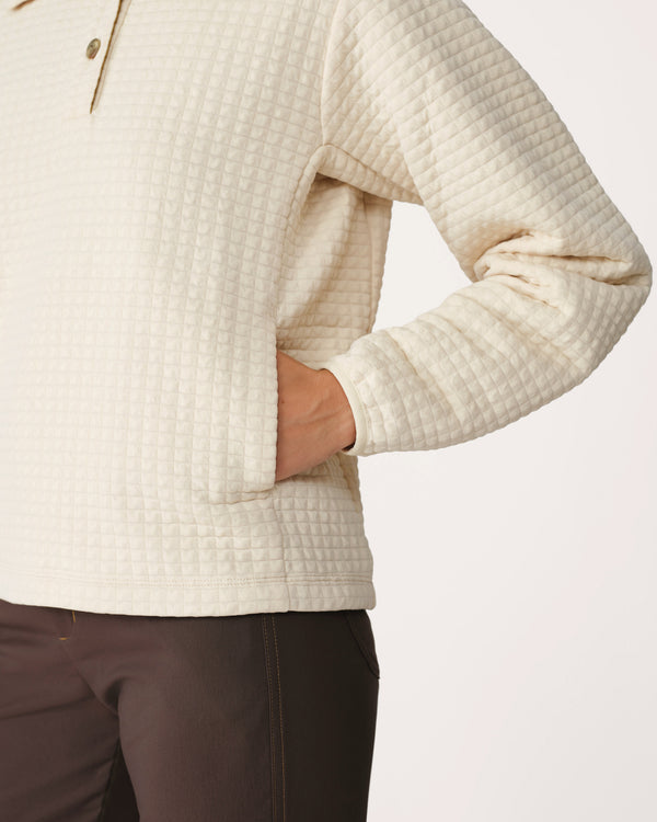 Midlayer 01 - Award-Winning Women’s Fleece Pullover - Birch