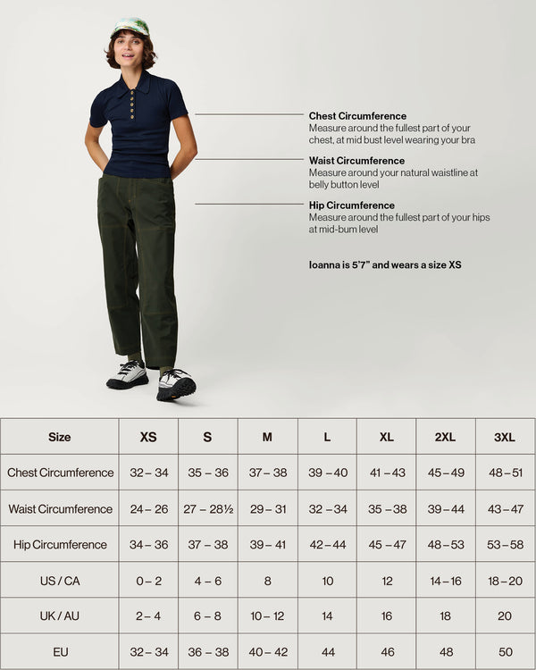 Ribbed Merino Polo 01 - Luxurious, Durable Hiking Shirt - Woad
