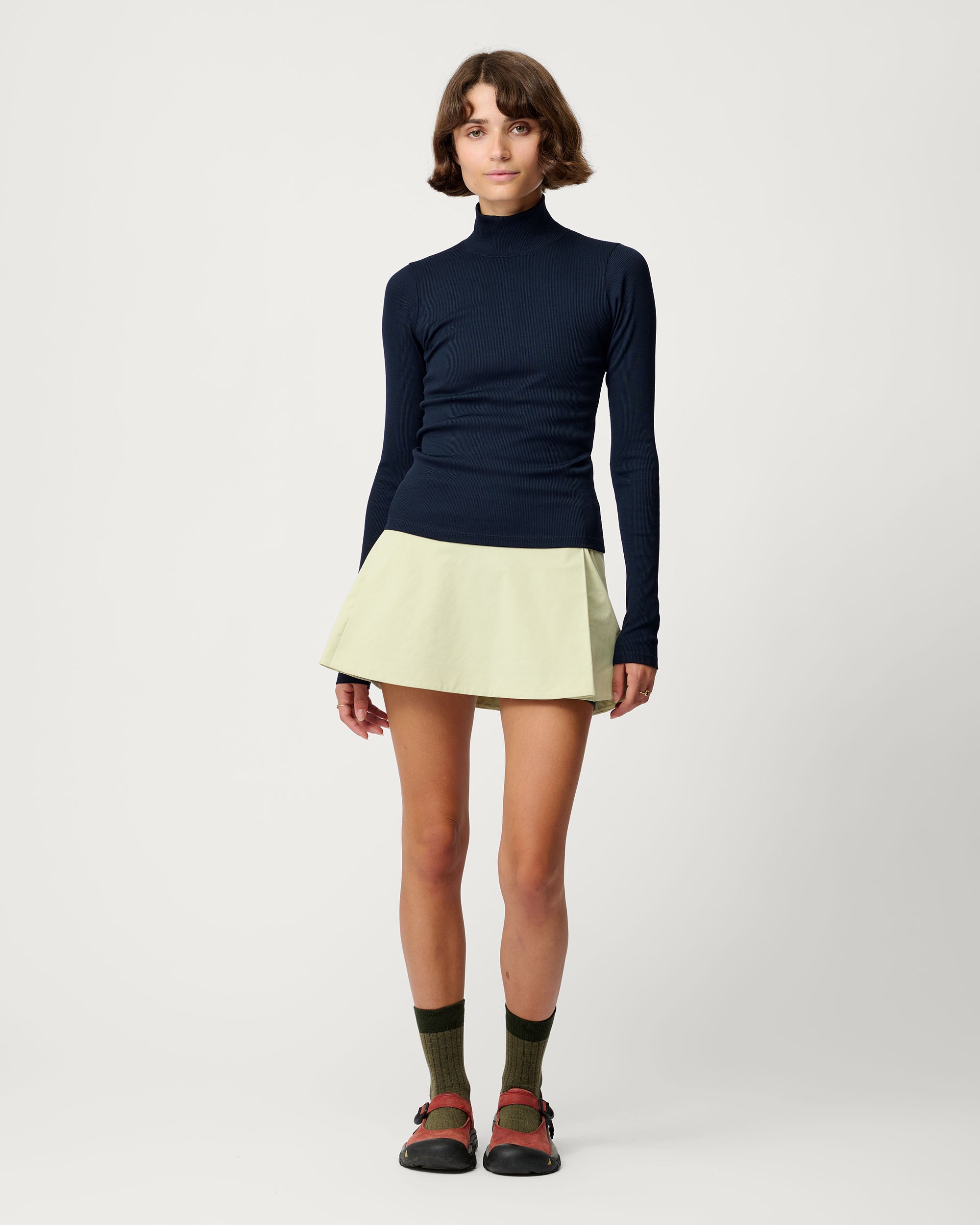 Ribbed Merino Turtleneck 02 - Woad – Hikerkind
