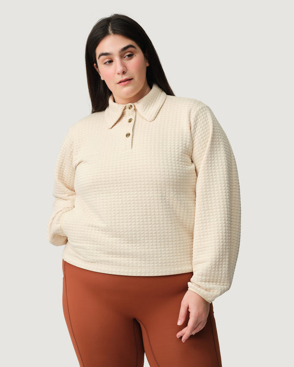 Midlayer 01 - Award-Winning Women’s Fleece Pullover - Birch