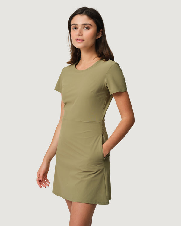 Ultralight Trail Dress 02 - Short Sleeve Exercise Dress - Laurel