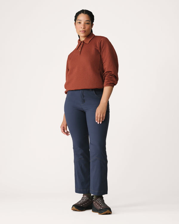 Midlayer 01 - Award-Winning Women’s Fleece Pullover - Redwood