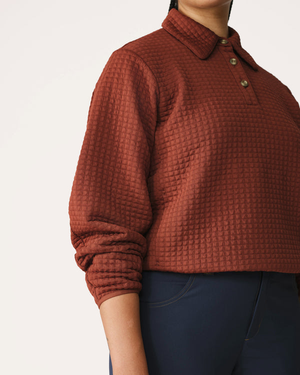 Midlayer 01 - Award-Winning Women’s Fleece Pullover - Redwood