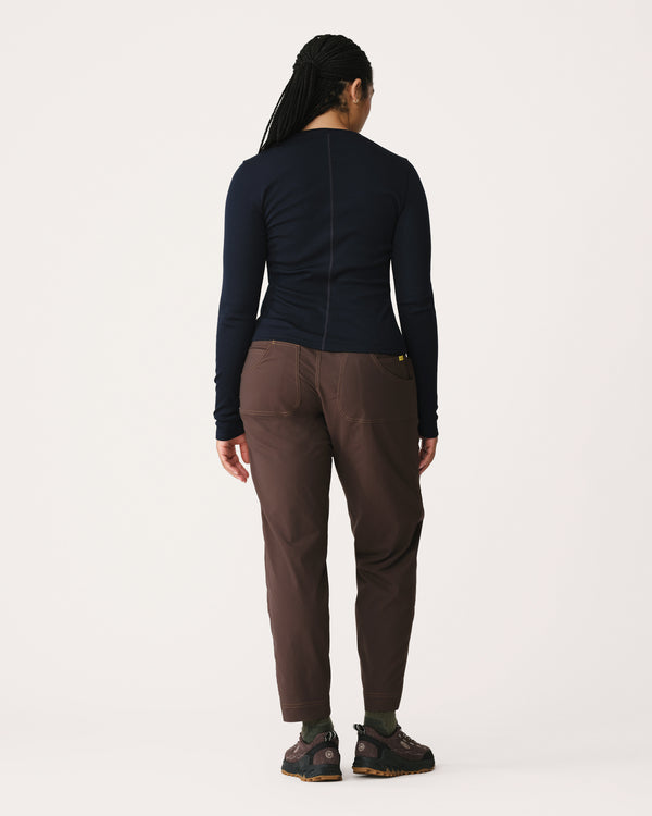 Ribbed Merino Long Sleeve Tee 01 - Woad