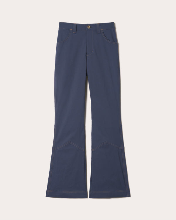 Kick Flare Trousers 01 - Bathyal