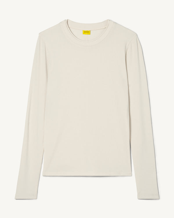 Ribbed Merino Long Sleeve Tee 01 - Betula