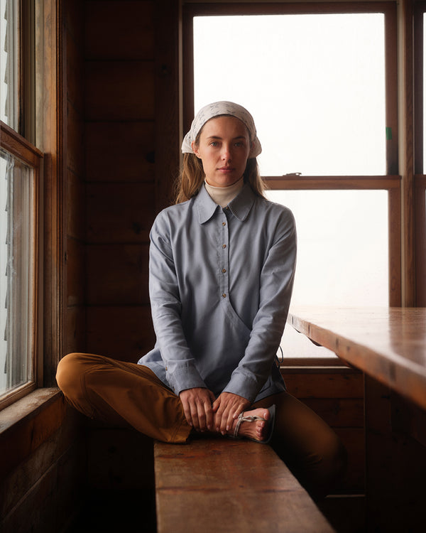 Front Field Flannel Shirt - Bluet