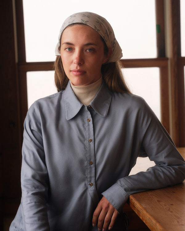 Front Field Flannel Shirt - Bluet