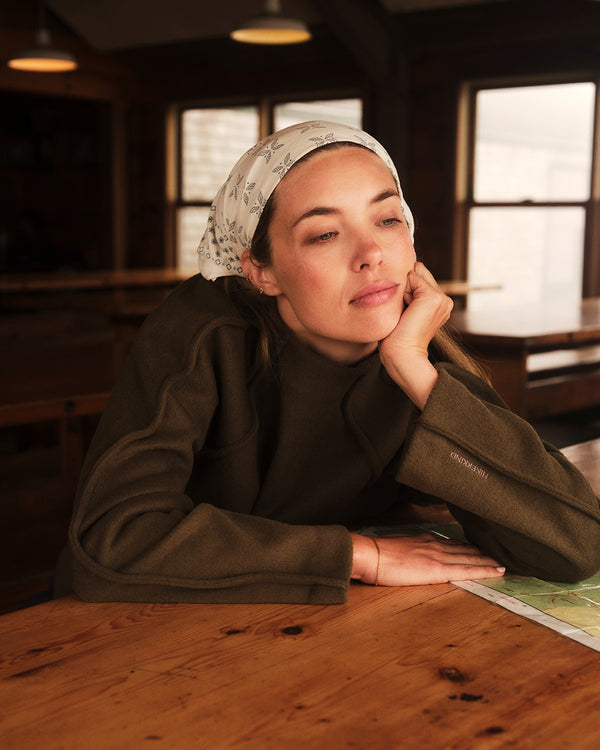 Mock Neck Pile Fleece - Conifer