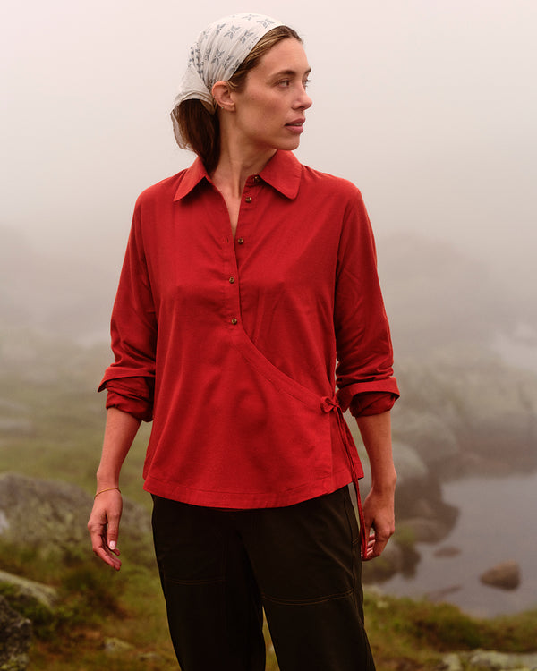 Front Field Flannel Shirt - Madder