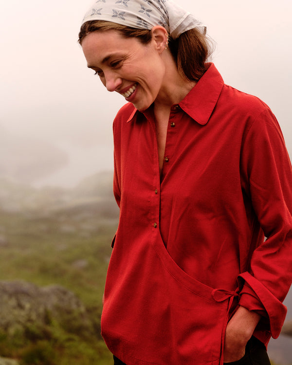 Front Field Flannel Shirt - Madder
