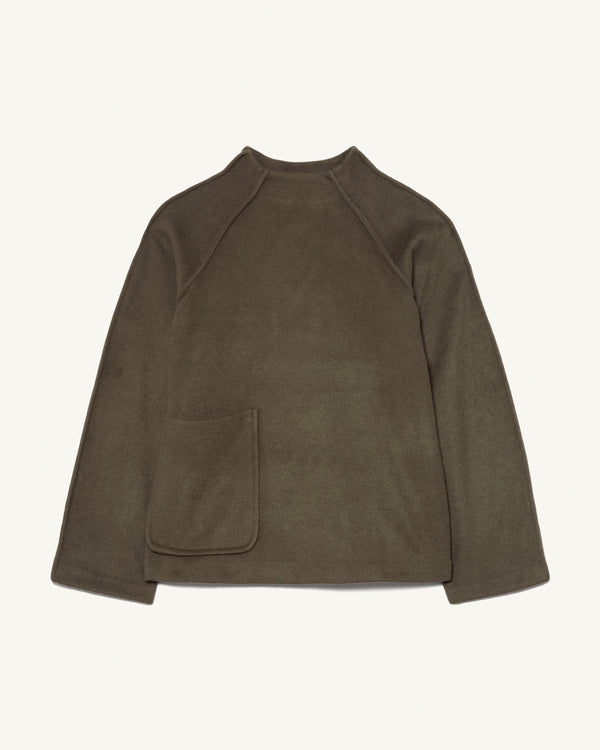 Mock Neck Pile Fleece - Conifer