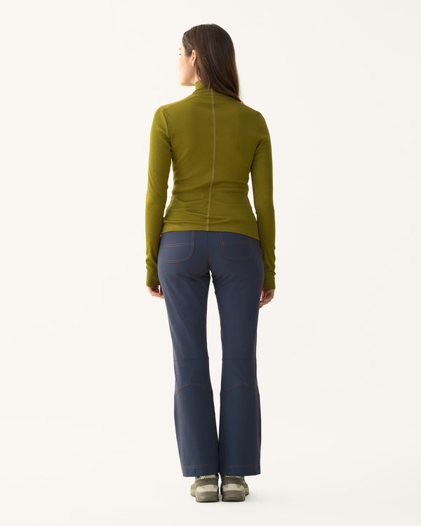 Ribbed Merino Turtleneck - Verdant