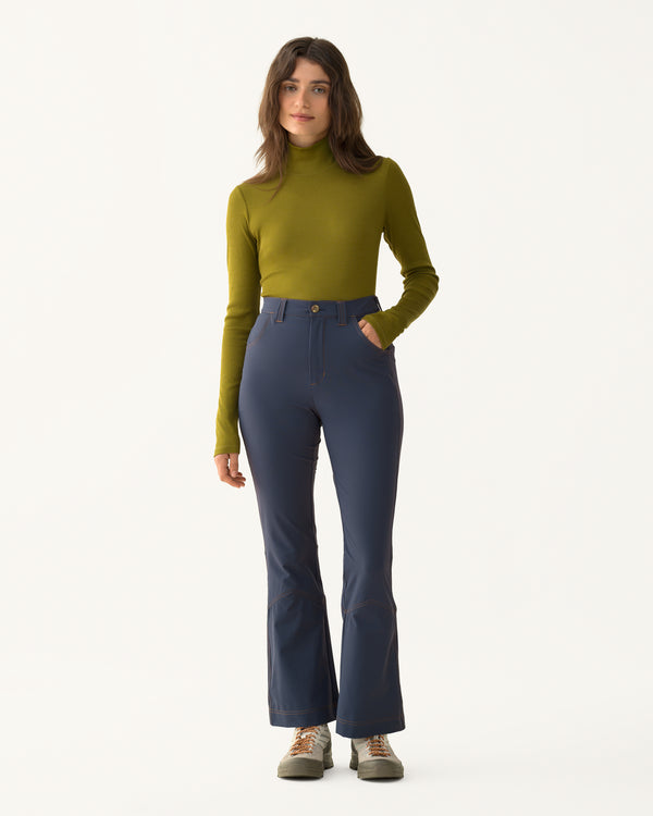 Kick Flare Trousers - Bathyal
