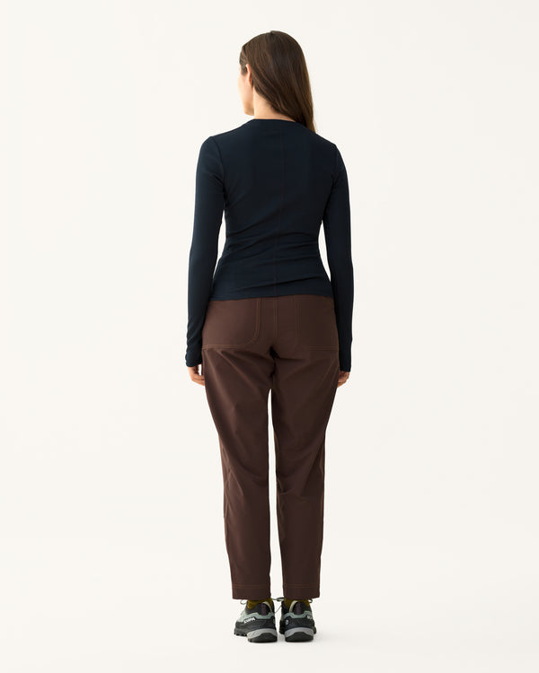 Ribbed Merino Long Sleeve Tee 01 - Woad