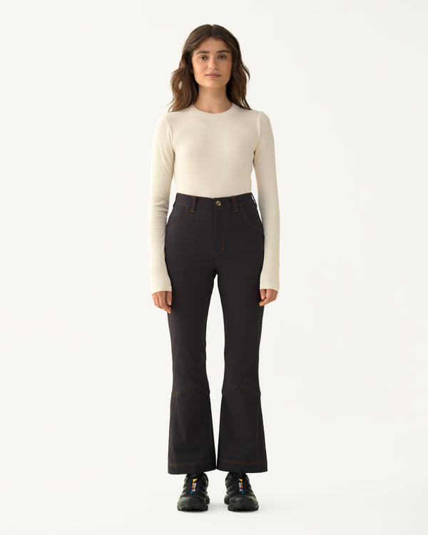 Kick Flare Trousers - Basalt