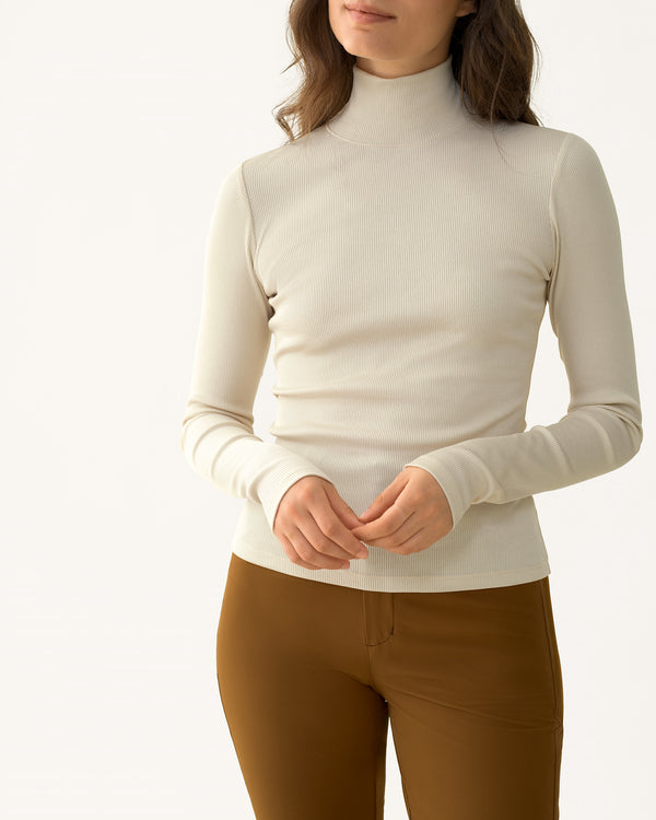 Ribbed Merino Turtleneck - Betula