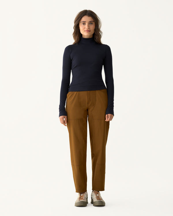Ribbed Merino Turtleneck - Woad
