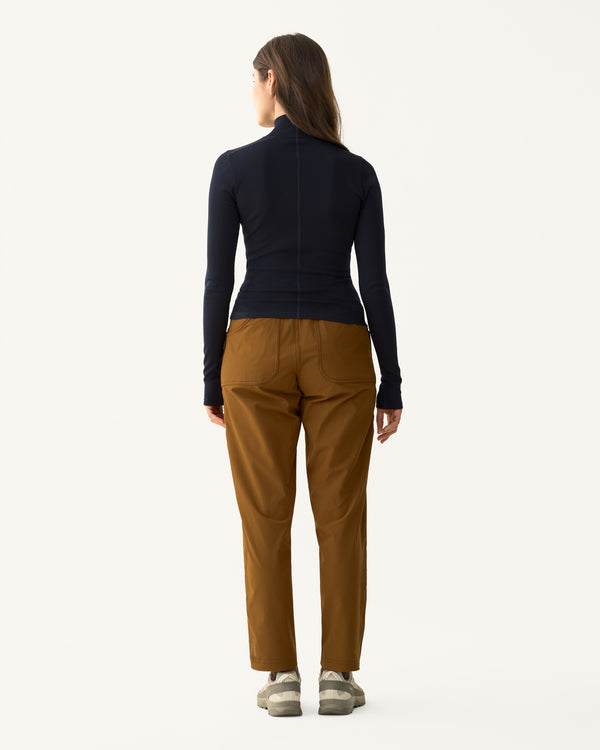 Ribbed Merino Turtleneck - Woad