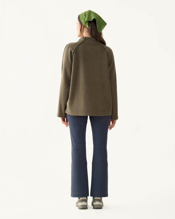 Mock Neck Pile Fleece - Conifer