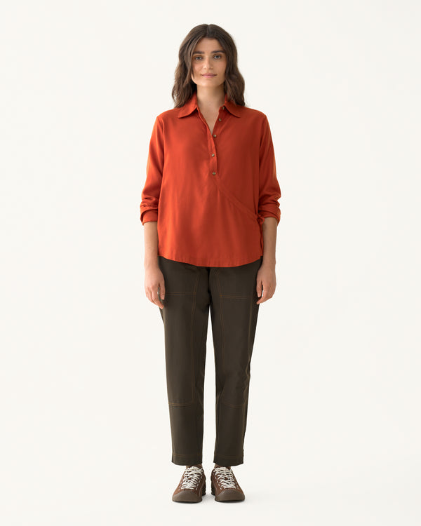 Front Field Flannel Shirt - Madder