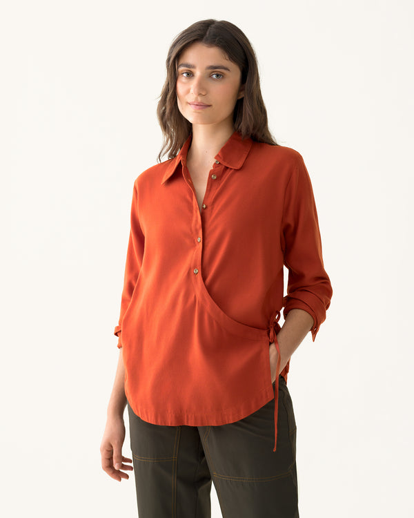 Front Field Flannel Shirt - Madder