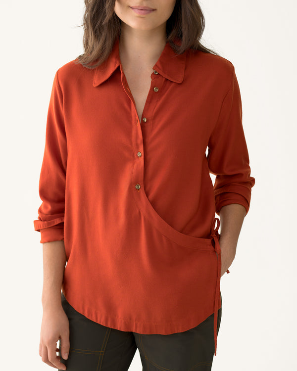 Front Field Flannel Shirt - Madder