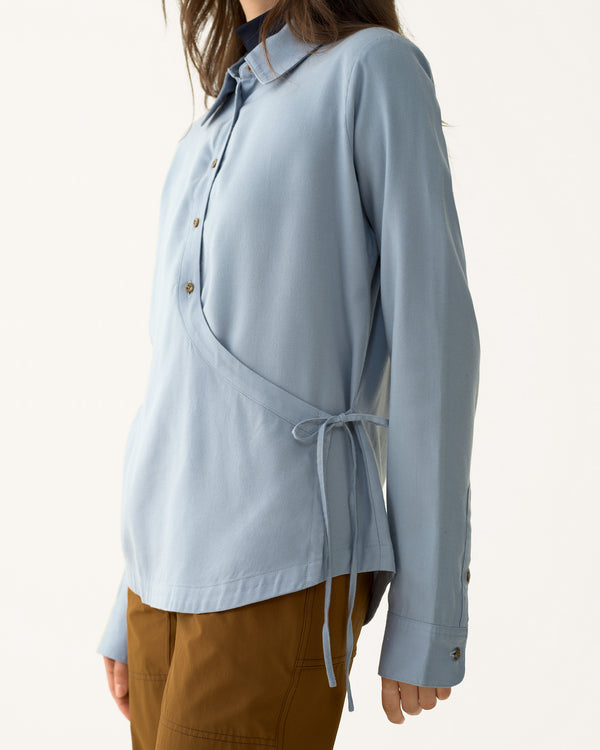 Front Field Flannel Shirt - Bluet