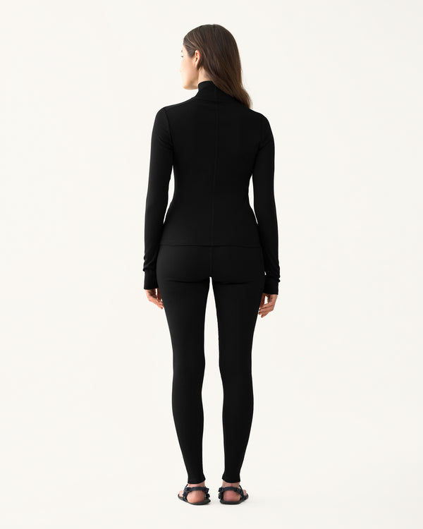 Ribbed Merino Turtleneck - Basalt