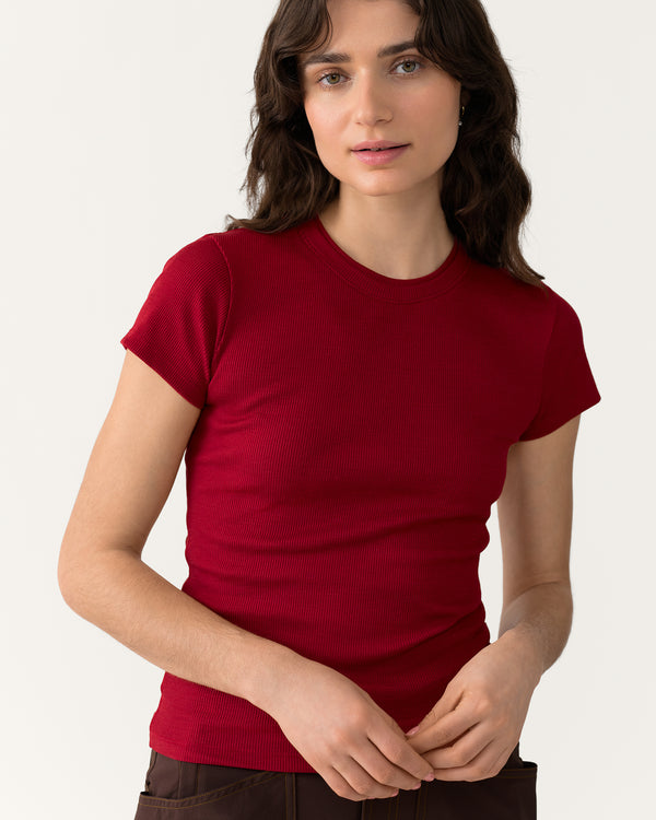 Ribbed Merino T-Shirt - Rowan