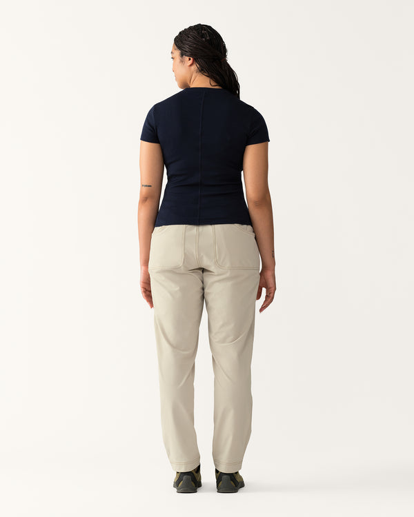 Ribbed Merino T-Shirt - Woad