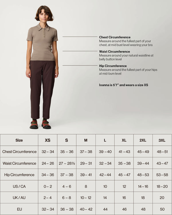 Ribbed Merino Polo 01 - Luxurious, Durable Hiking Shirt - Morel